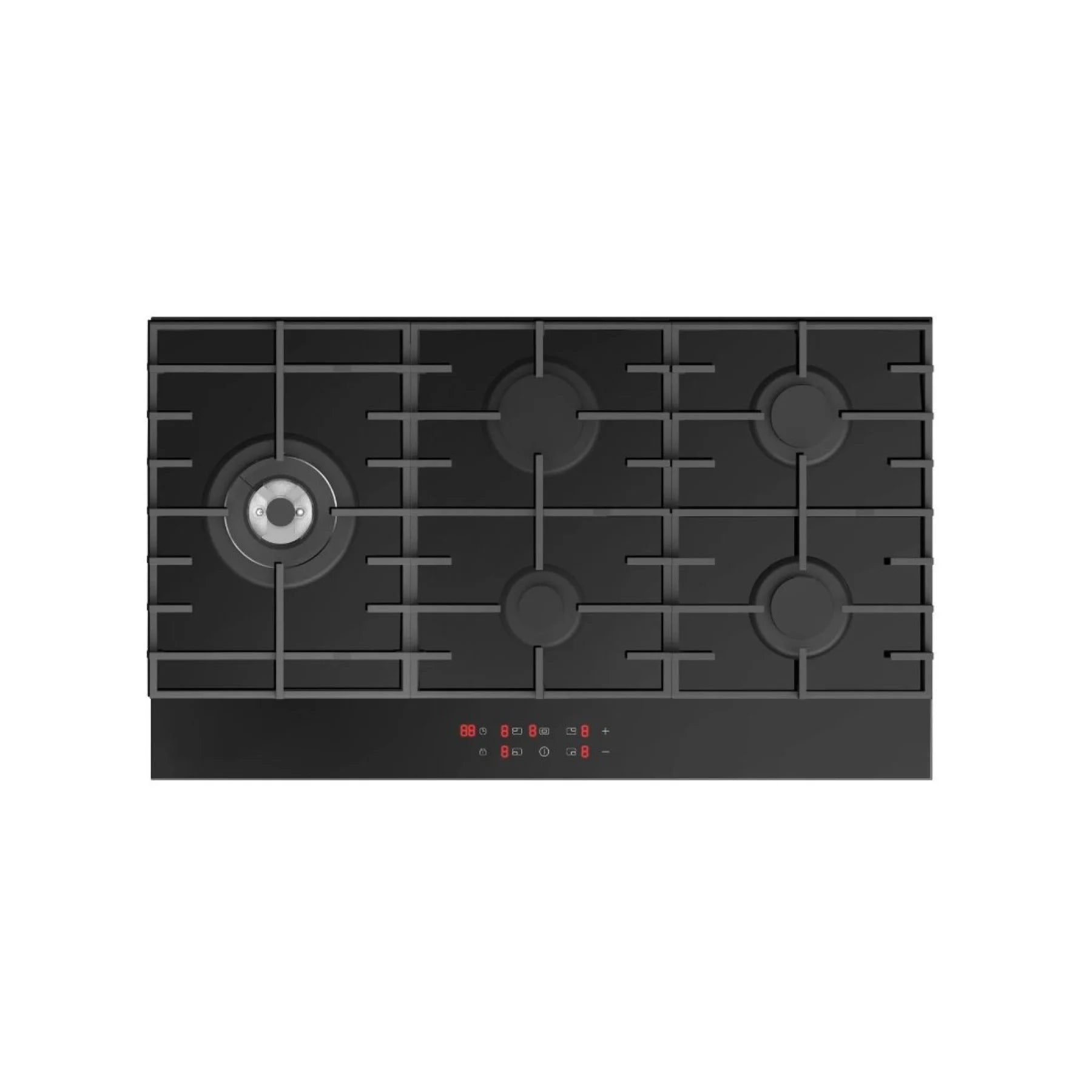 Cooktop a Gás Cuisinart Arkton Advanced 5 Bocas Vidro Preto Painel Digital 86cm